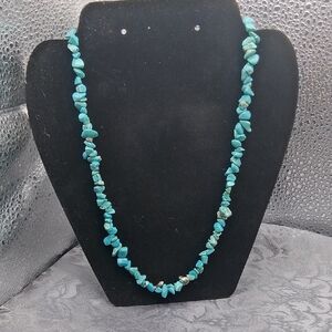 Turquoise Beaded Necklace 20"
